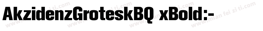 AkzidenzGroteskBQ xBold:字体转换